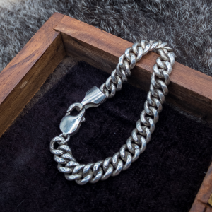 Handcrafted Silver Cuban Link Bracelet
