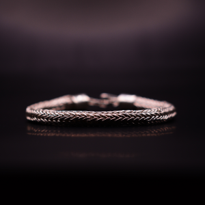 Handcrafted Foxtail Silver Chain Bracelet
