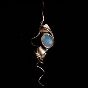 No.5 Falling – Silver Opal Doublet Single Earring
